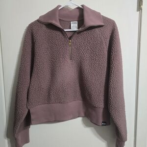 PINK Victoria's Secret Mauve Quarter-Zip Sweater
